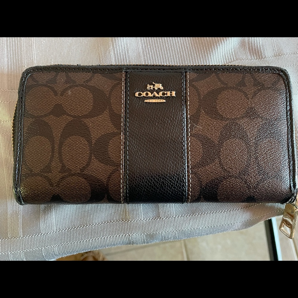 Used Coach leather wallet